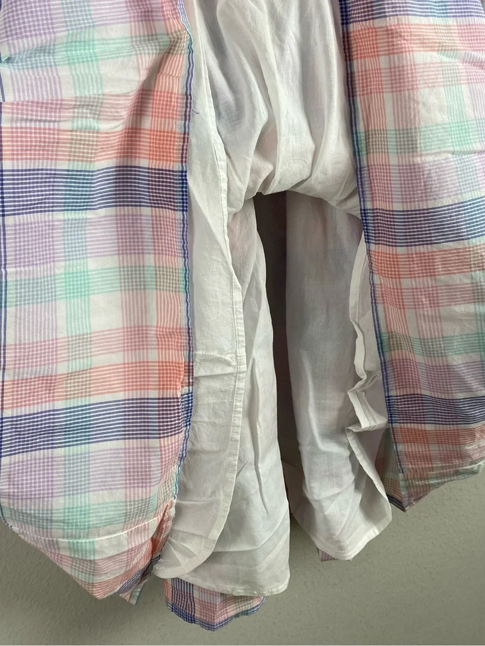 J. Crew Factory Pastel Plaid Smocked Midi Dress | 2 Pockets | Multicolor - Picture 11 of 16